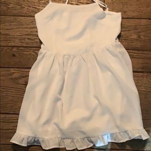 Ruffle hem white sundress